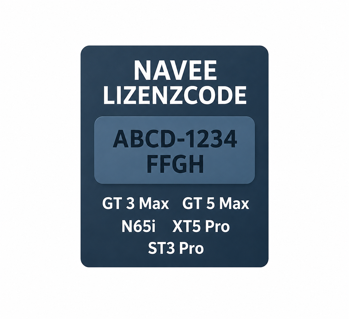 NAVEE Tuning Lizenzcode |ST3 PRO, GT3 Max, GT5 Max, N65i, XT5 Pro